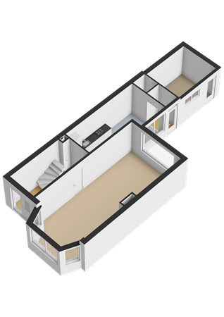 Floorplan - Stadsgracht 23, 3752 XD Bunschoten-Spakenburg